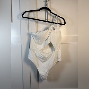 Ramy Brook White One-Shoulder Swimsuit